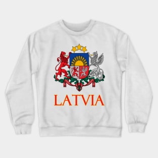 Latvia - Coat of Arms Design Crewneck Sweatshirt